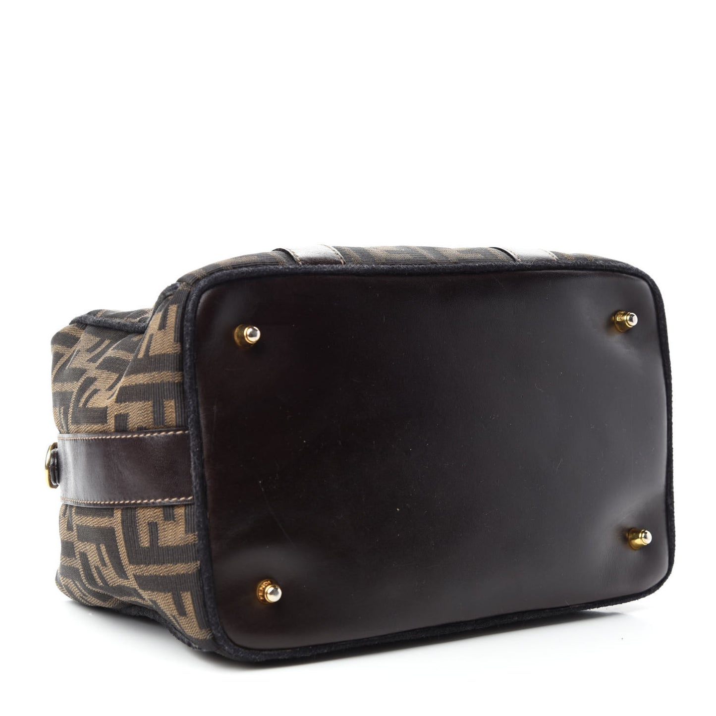Zucca Calfskin Medium Convertible Boston Satchel Tobacco