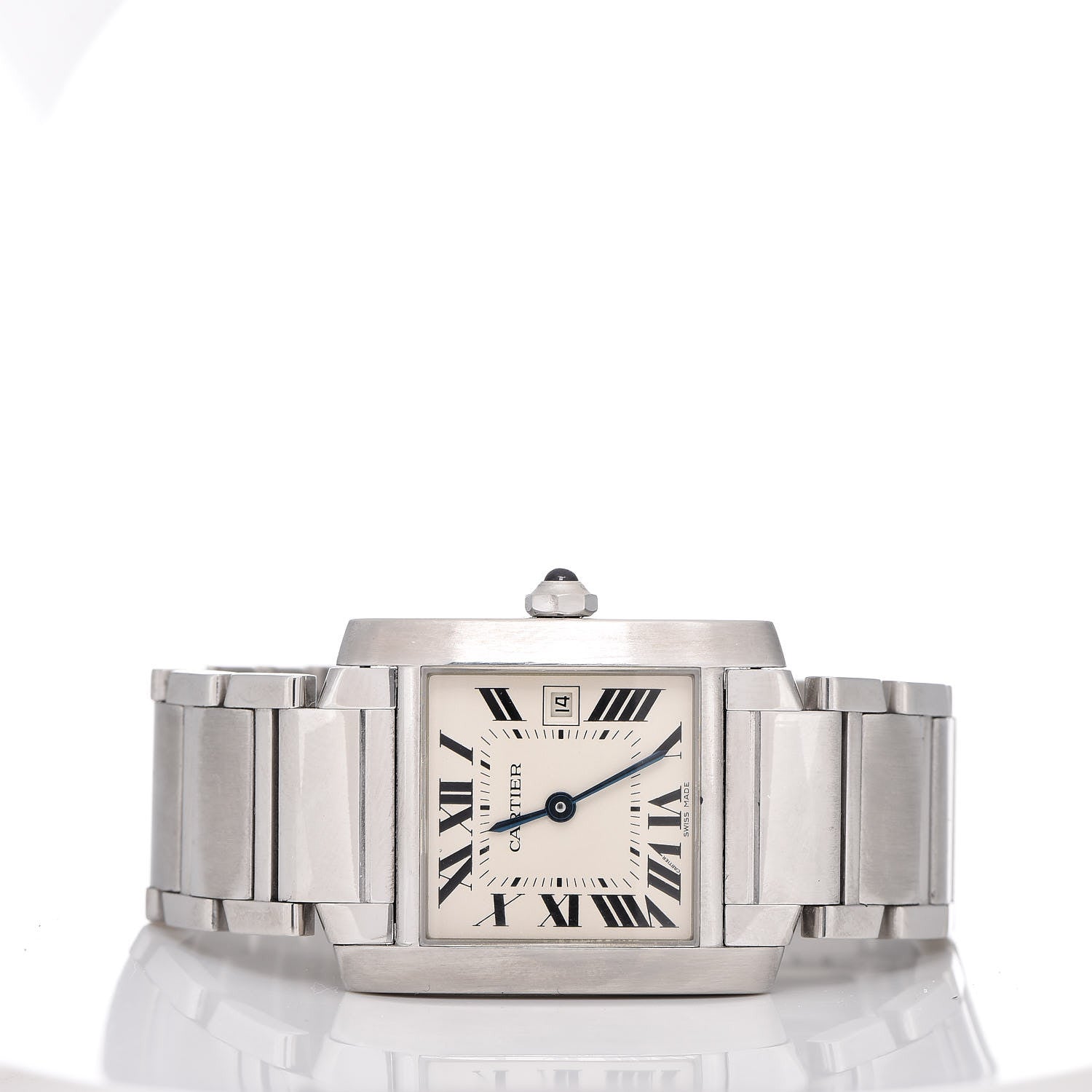 Cartier Stainless Steel 25mm Tank Francaise Quartz Watch 3 of 9