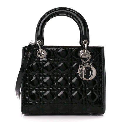 Christian Dior Patent Cannage Medium Lady Dior Black 1 of 11