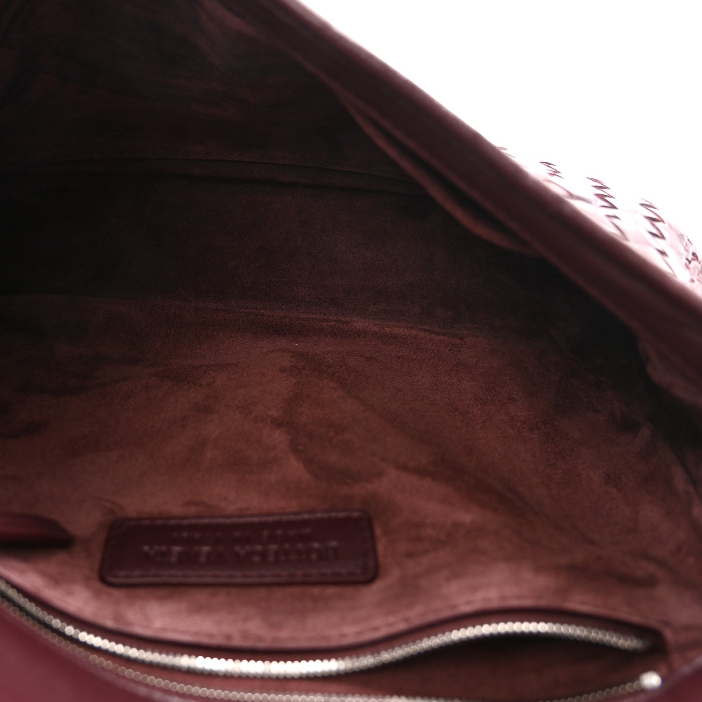 Nappa Intrecciato Medium Veneto Messenger Bag Deep Mahogany