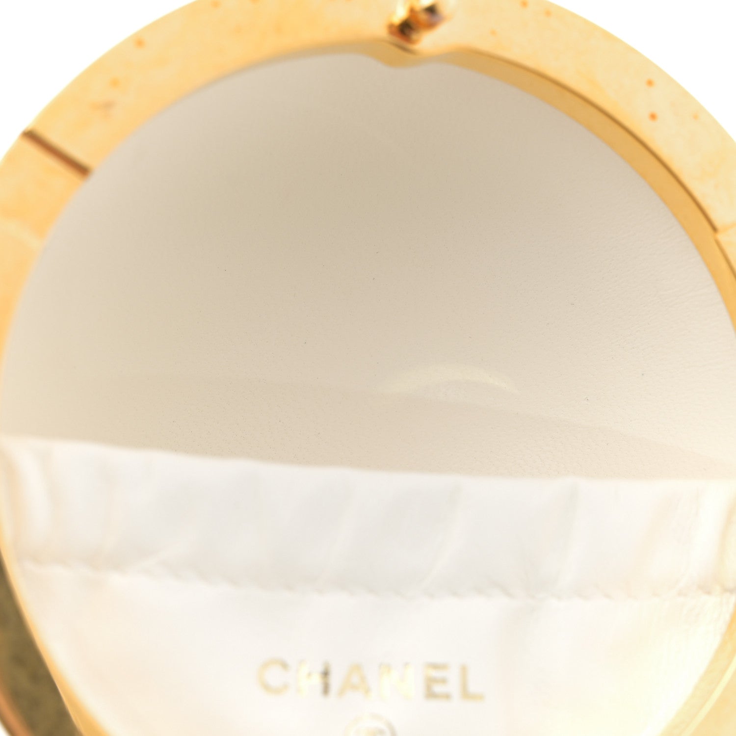 Chanel Lambskin Quilted Sphere Minaudiere Chain Clutch White 5 of 11