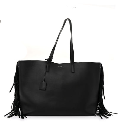 Saint Laurent Calfskin Large Fringe Shopping Tote Black 1 of 11