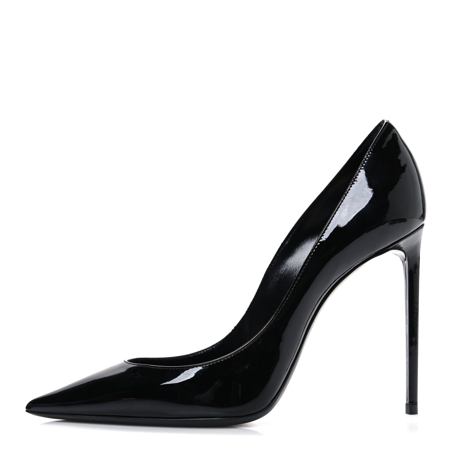 Patent Calfskin Zoe 105 Pumps 38 Black
