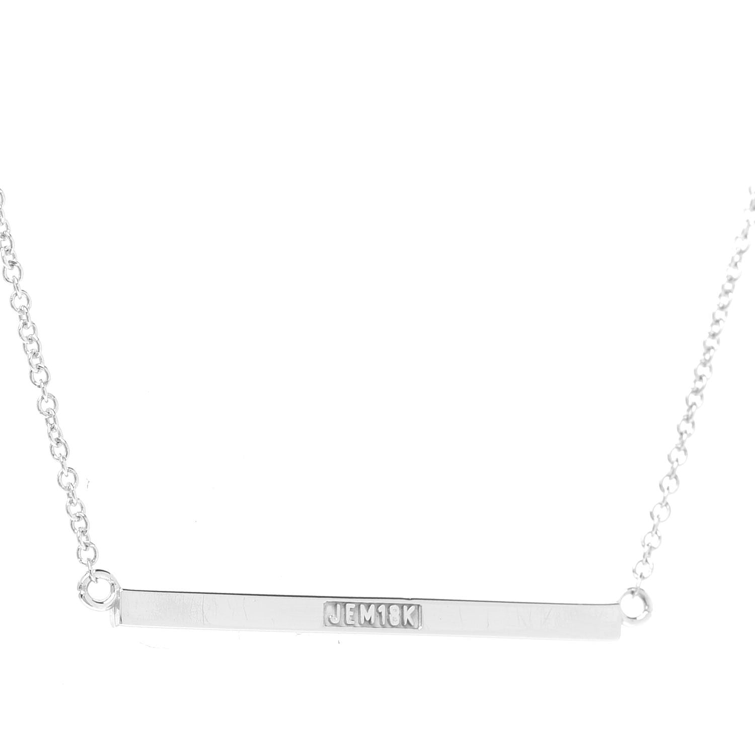Jennifer Meyer 18K White Gold Diamond Stick Necklace 5 of 5