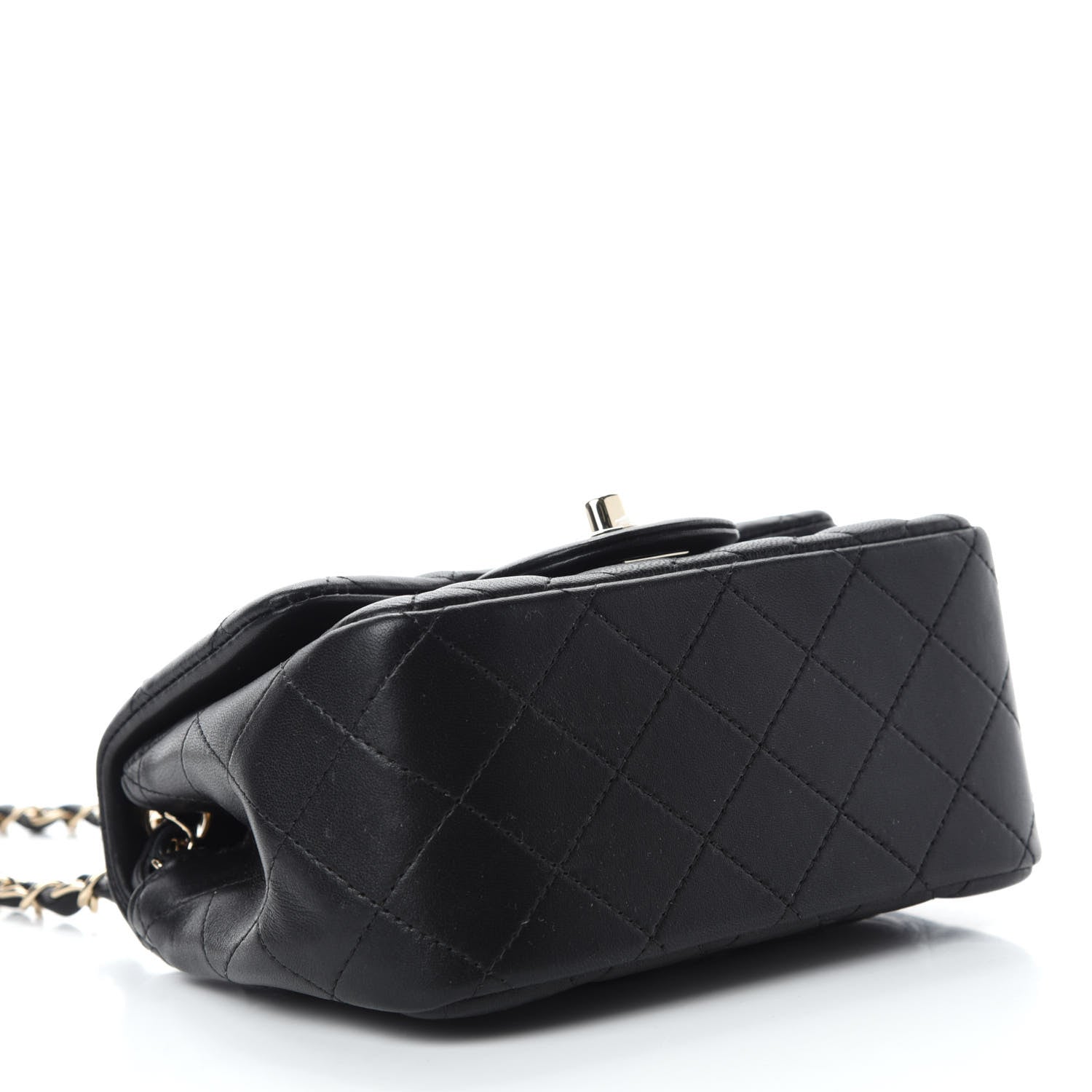 Chanel Lambskin Quilted Mini Square Flap Black 4 of 11