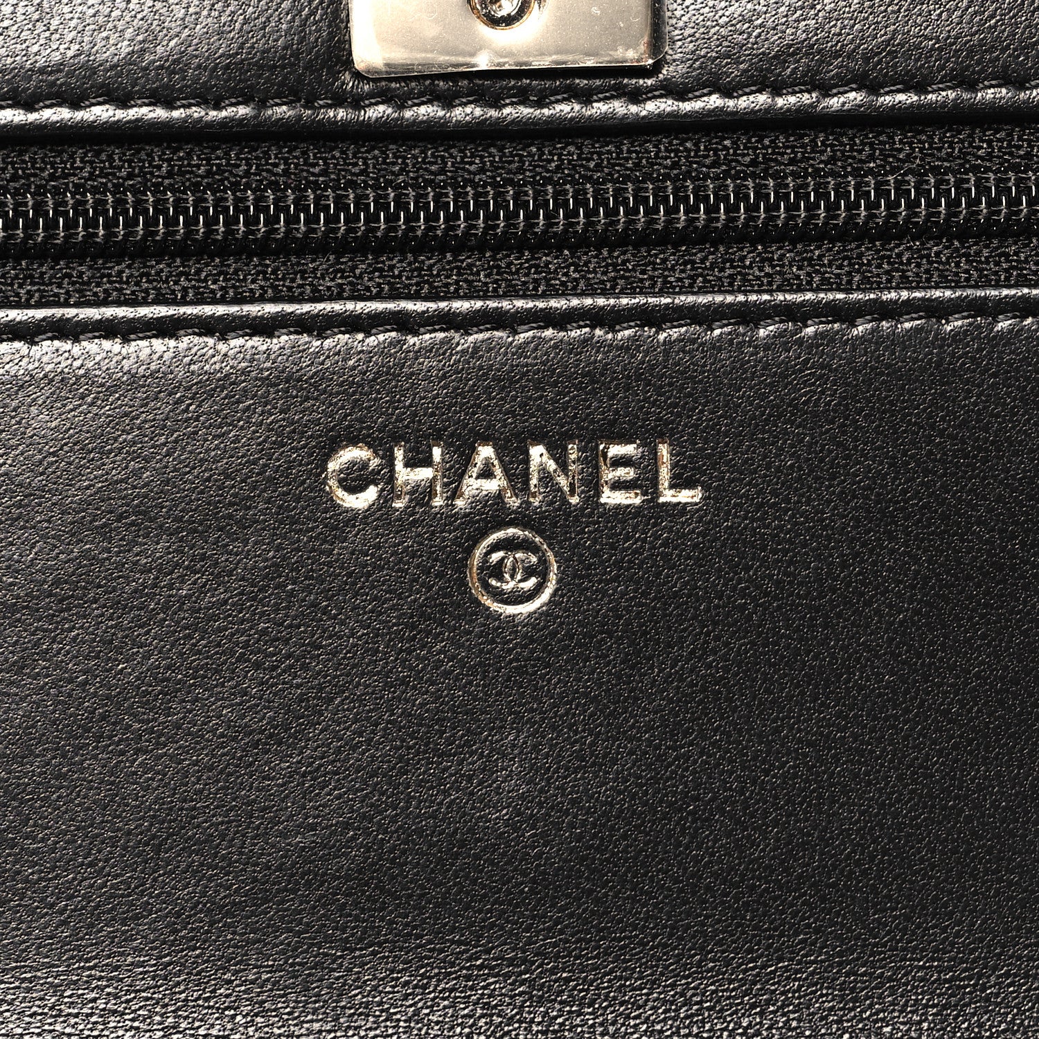 Chanel Lambskin Quilted Trendy CC Wallet On Chain WOC Black 6 of 12
