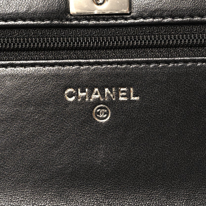Chanel Lambskin Quilted Trendy CC Wallet On Chain WOC Black 6 of 12