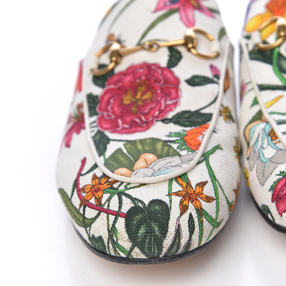 Gucci Canvas Flora Womens Princetown Slippers 39 White Multicolor 17 of 19