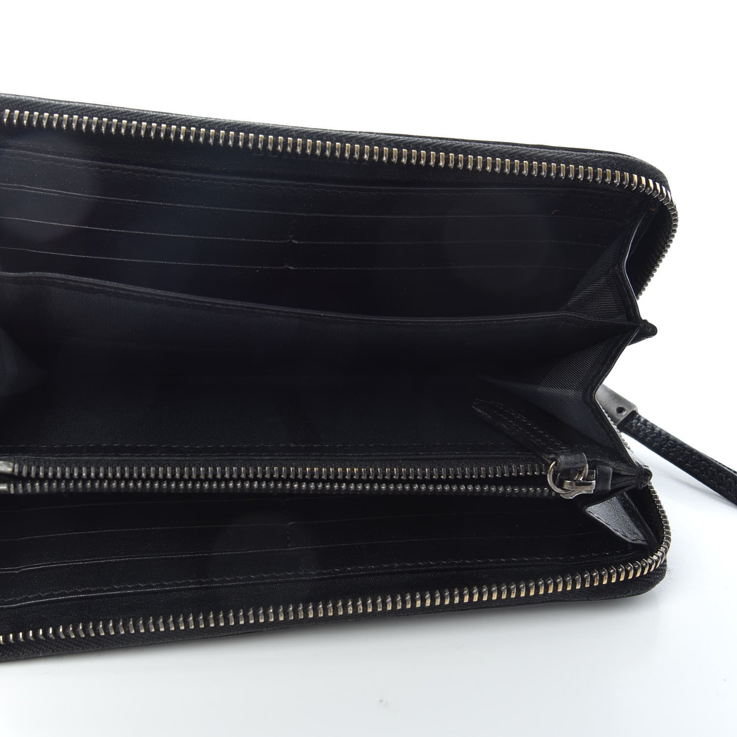 Burberry Calfskin Zip Around Wallet Black 5 of 6