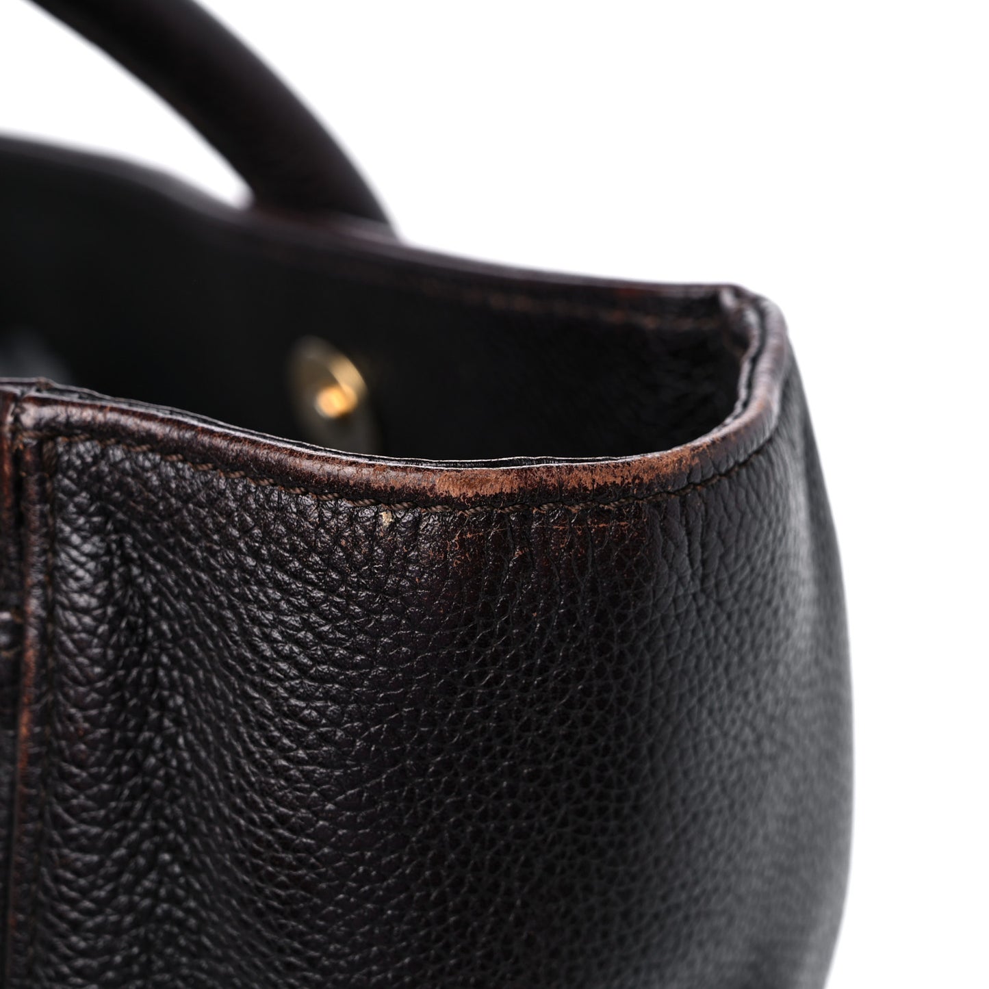 Calfskin Cerf Executive Shopper Tote Brown