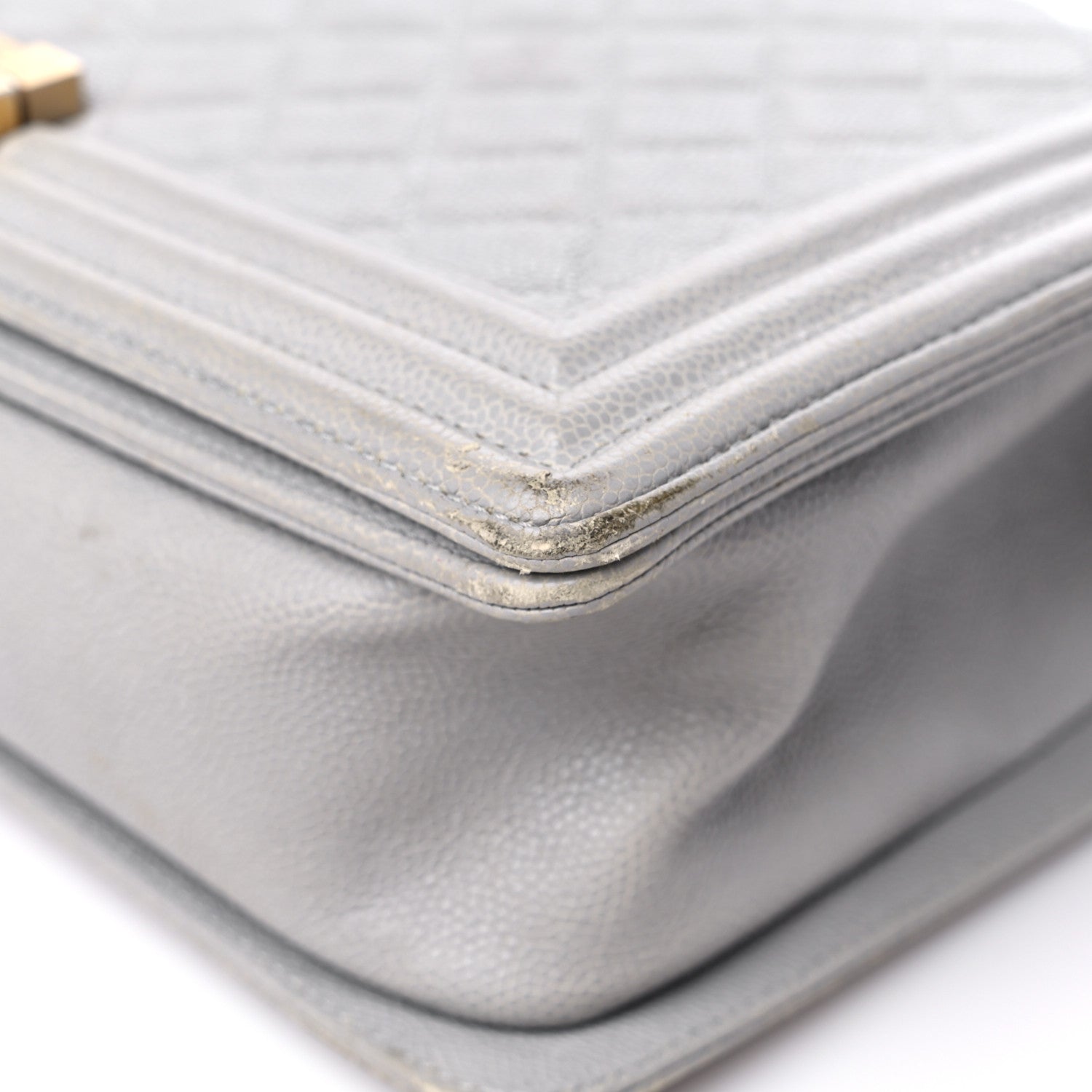Chanel Caviar Quilted New Medium Boy Flap Grey 10 of 19