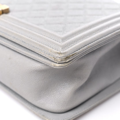 Chanel Caviar Quilted New Medium Boy Flap Grey 10 of 19