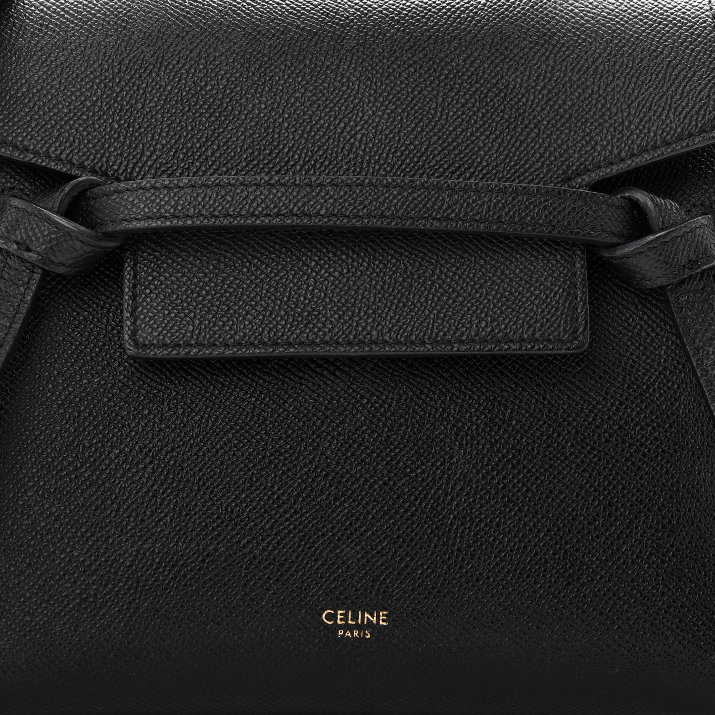 Grained Calfskin Nano Belt Bag Black