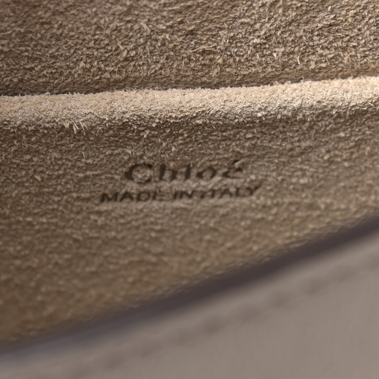 Calfskin Suede Small Nile Bracelet Bag Motty Grey