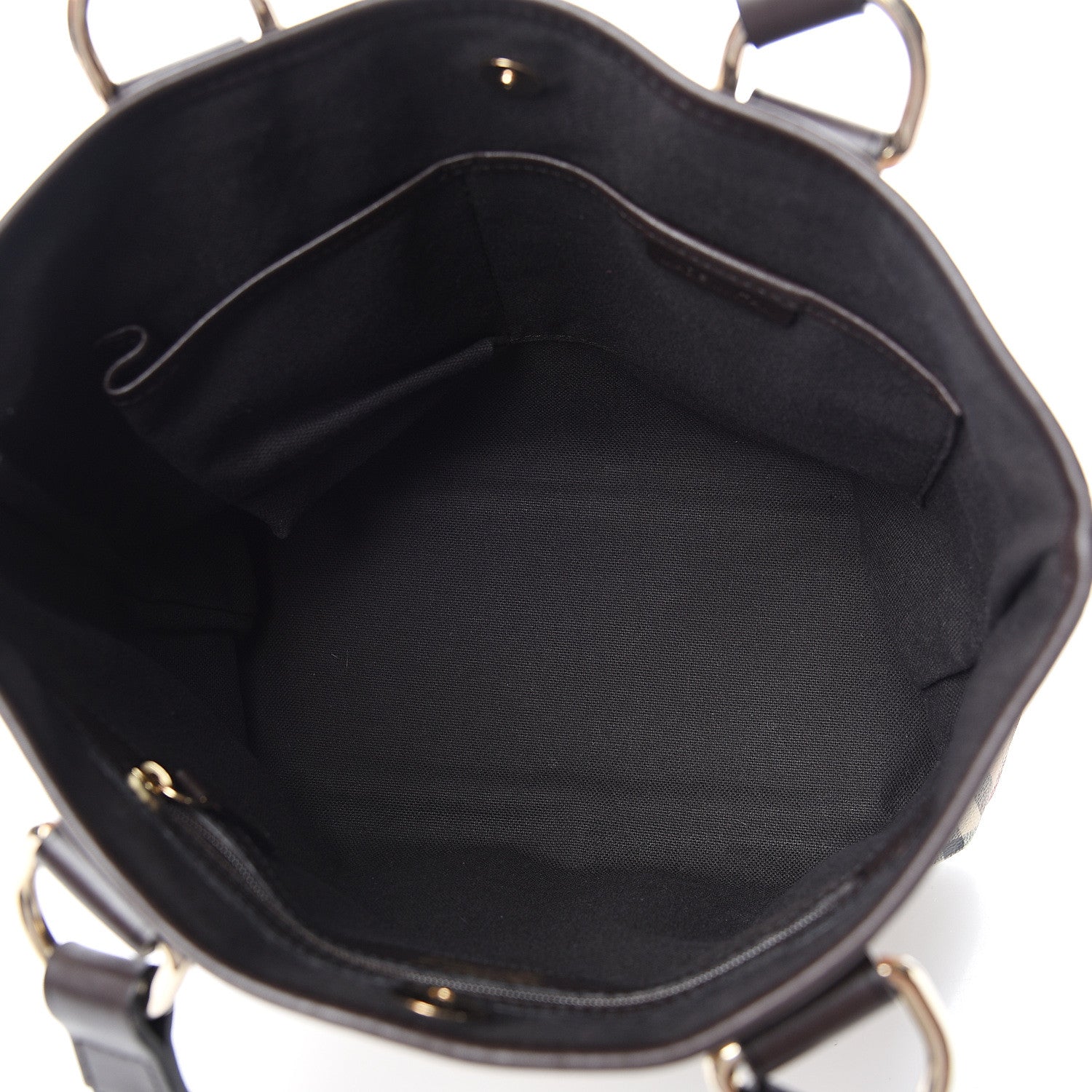Burberry Haymarket Check Small Onslow Tote Chocolate 4 of 11