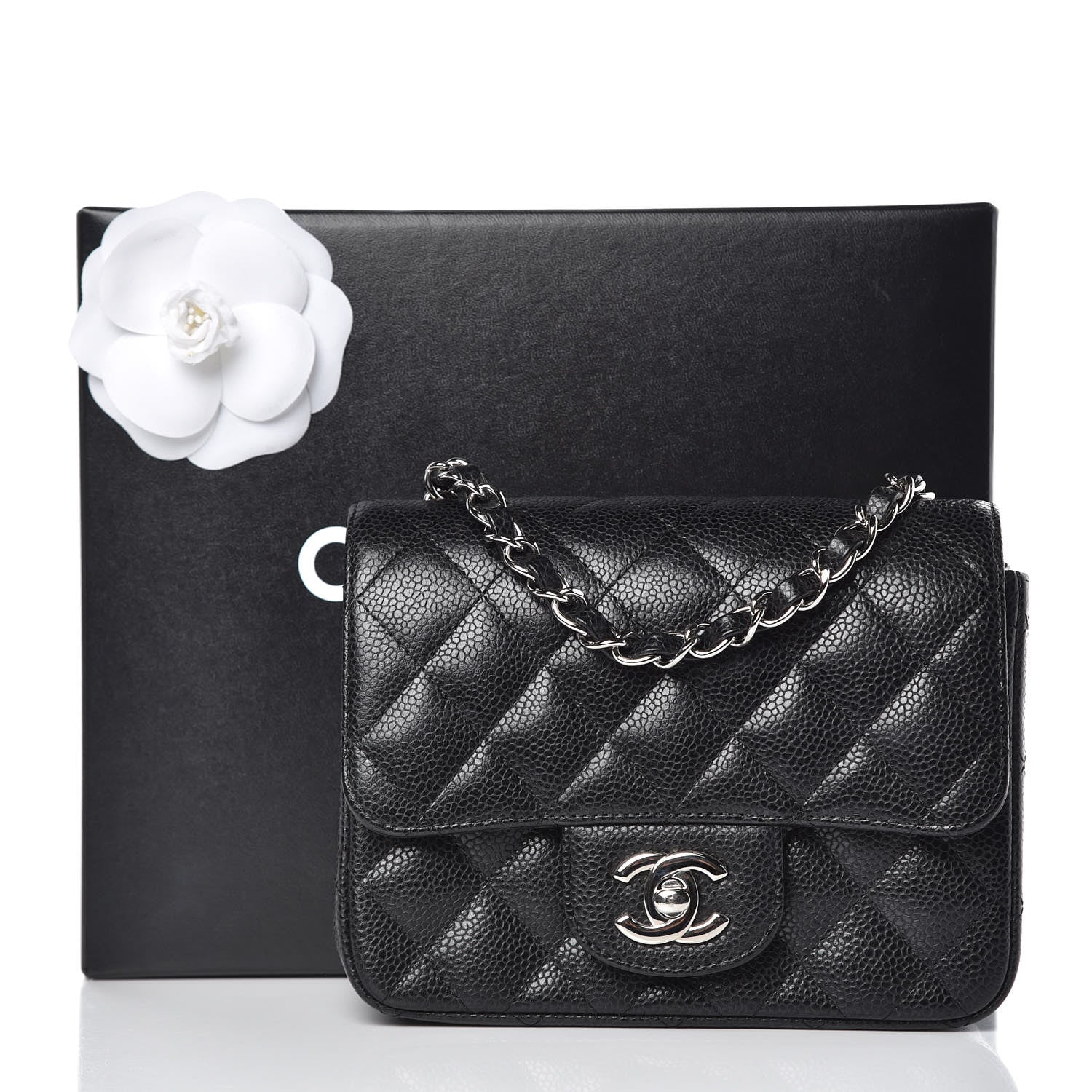 Chanel Caviar Quilted Mini Square Flap Black 12 of 12