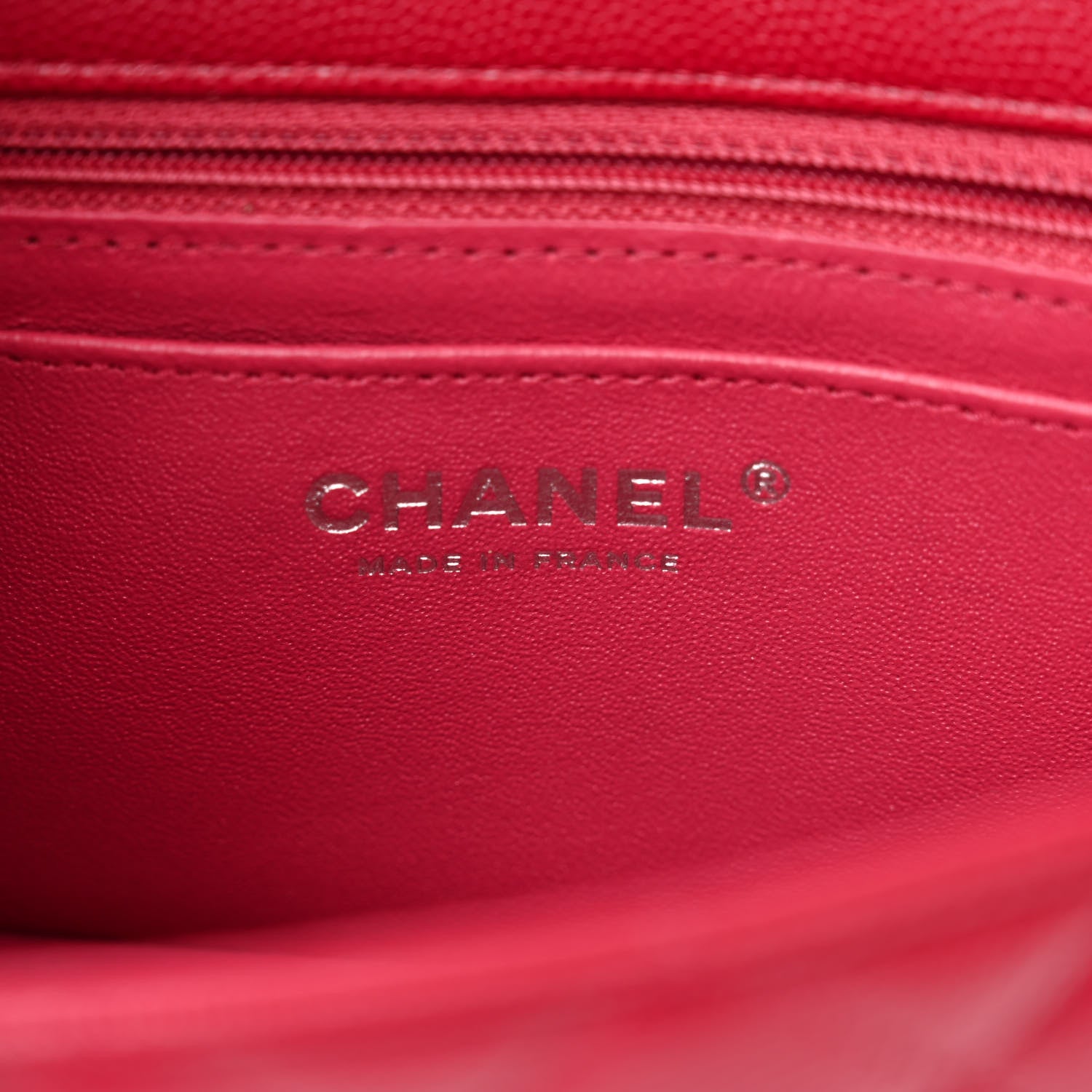 Chanel Caviar Quilted Mini Rectangular Flap Dark Pink 6 of 11