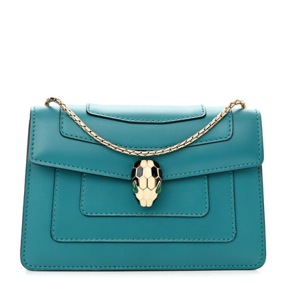 Bulgari Calfskin Serpenti Forever Small Crossbody Bag Green 3 of 11
