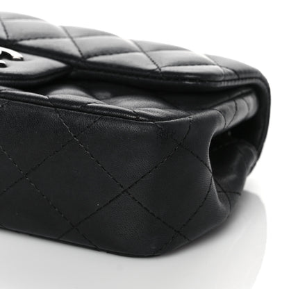 Chanel Lambskin Quilted Extra Mini Rectangular Flap Black 9 of 9