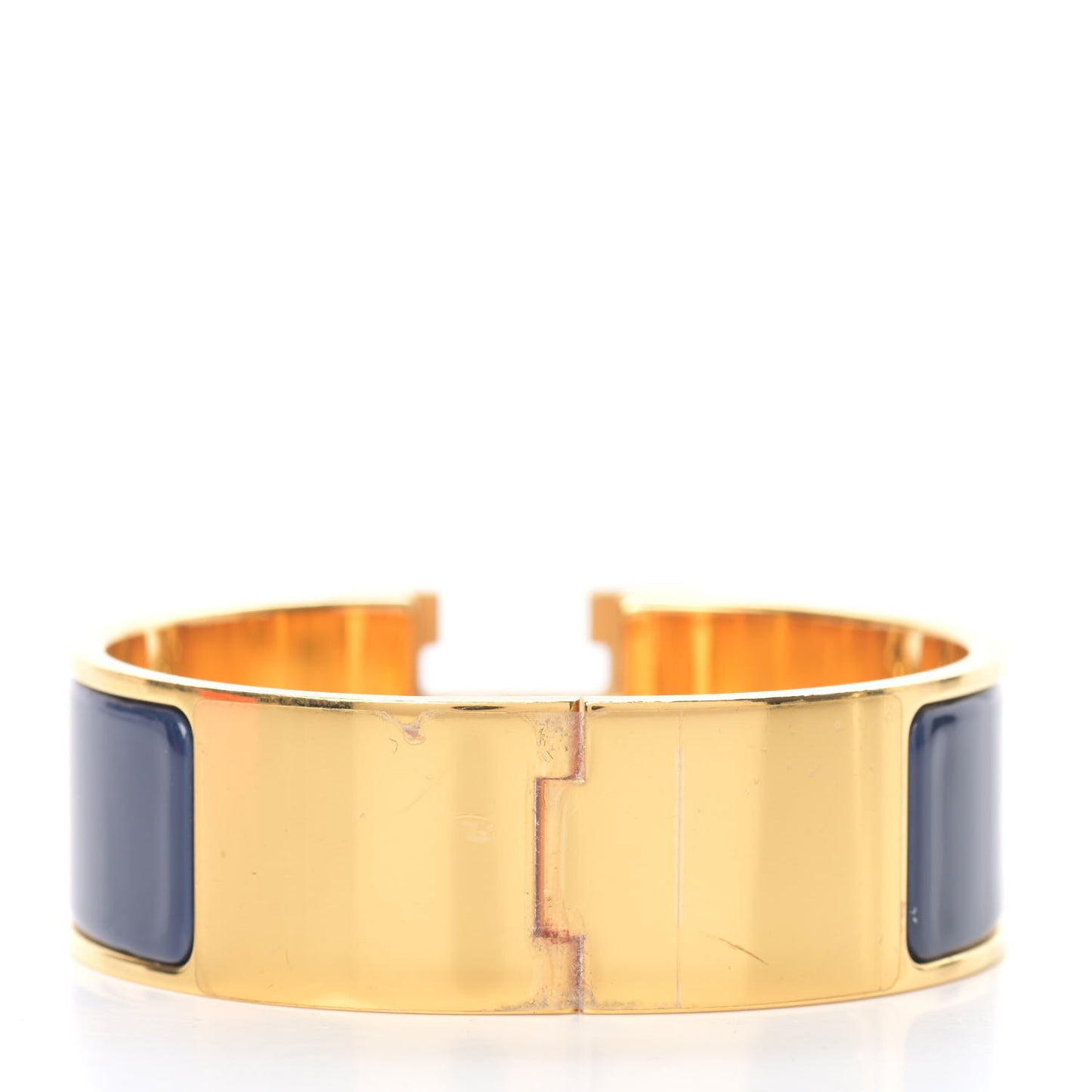Enamel Wide Clic Clac H Bracelet PM Bleu Indigo