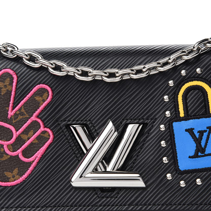 Louis Vuitton Epi LV Stories Twist Chain Wallet Black 10 of 11