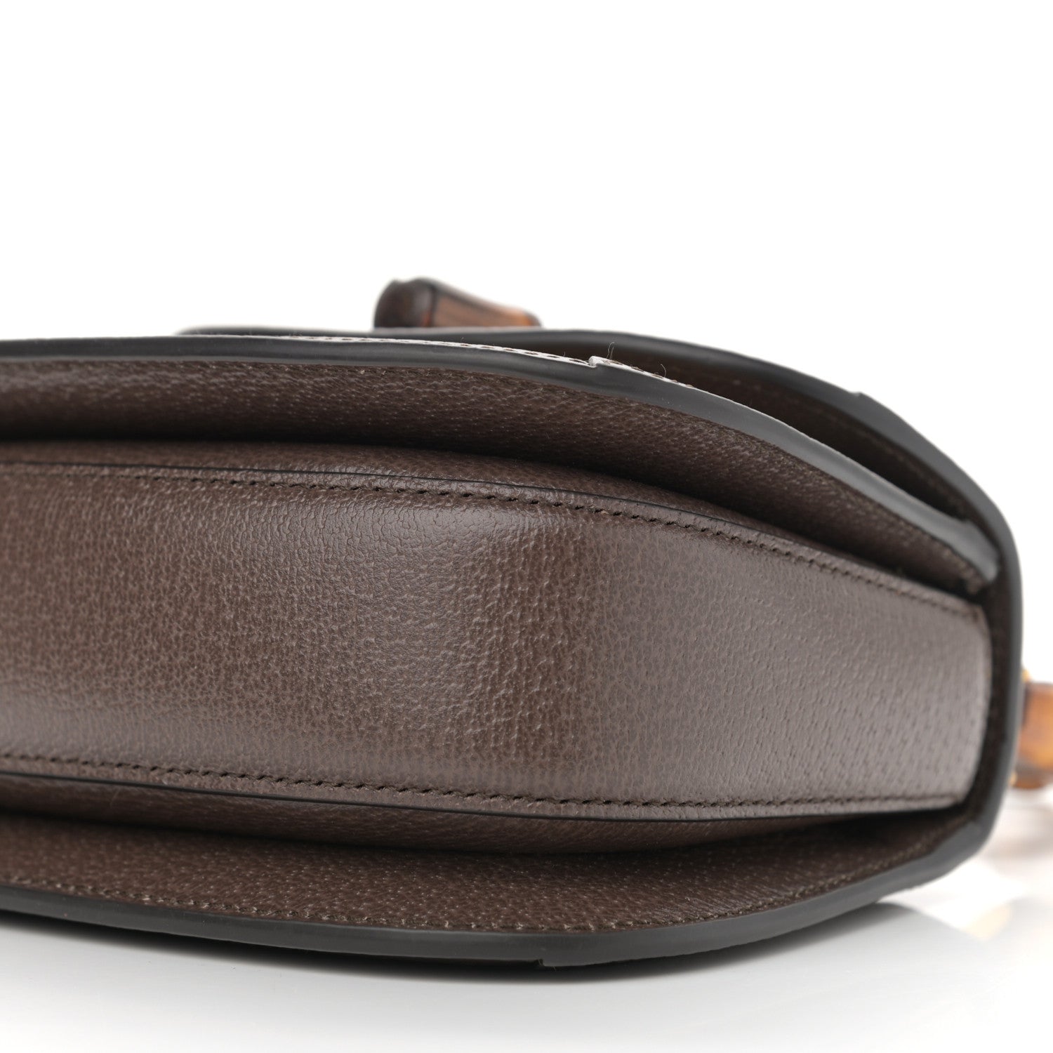 Gucci Monogram Jumbo GG Textured Dollar Calfskin Web Mini Bamboo 1947 Top Handle Bag Camel Ebony New Acero 10 of 11