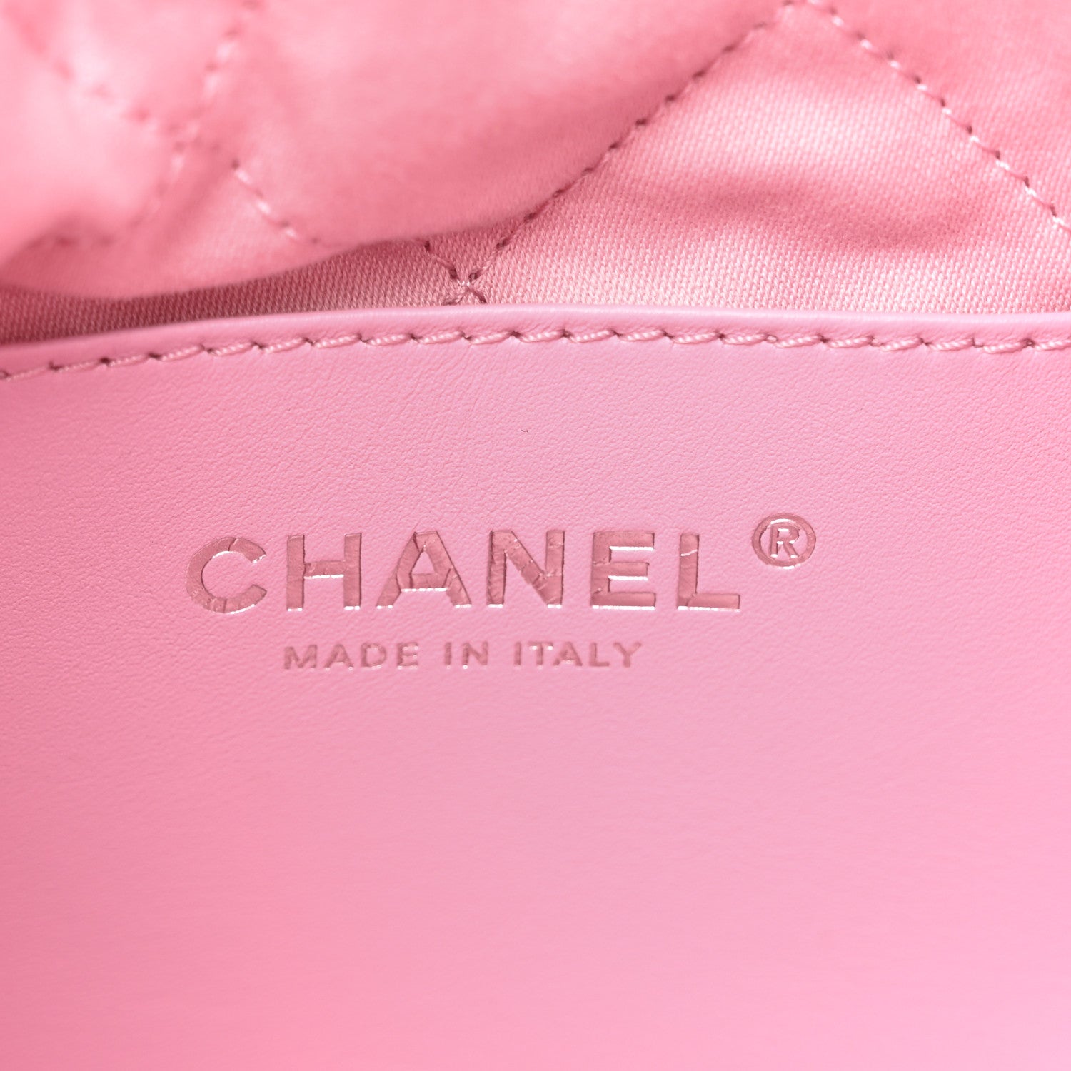 Chanel Metallic Lambskin Lacquered Monochrome Quilted Mini Chanel 22 Pink 6 of 12