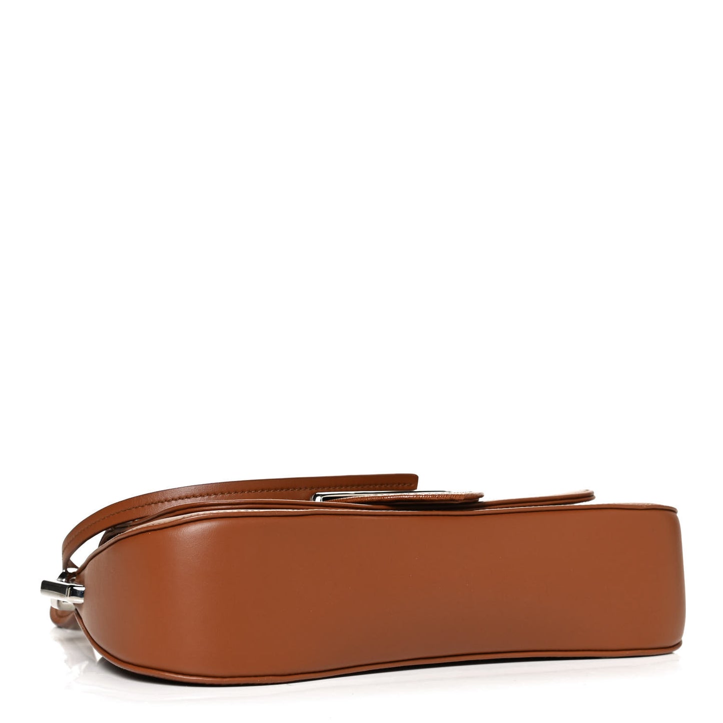 City Calfskin Saffiano Sidonie Shoulder Bag Cognac