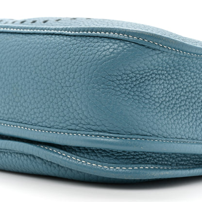 Hermes Taurillon Clemence Evelyne III PM Blue Jean 9 of 15