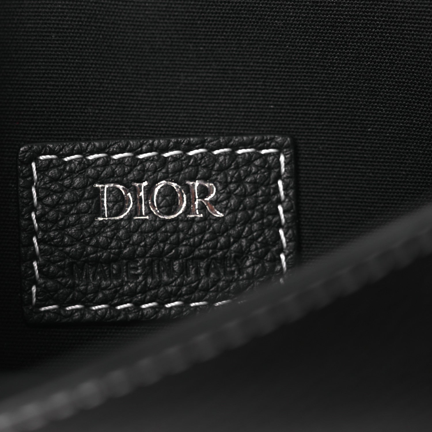 Christian Dior X KAWS Grained Calfskin Saddle Pouch Black 6 of 11