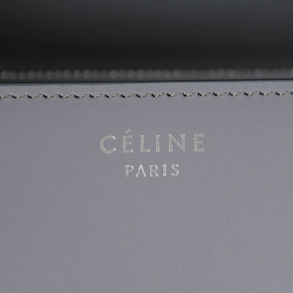 Celine Smooth Calfskin Medium Classic Box Flap Bag Storm 7 of 8