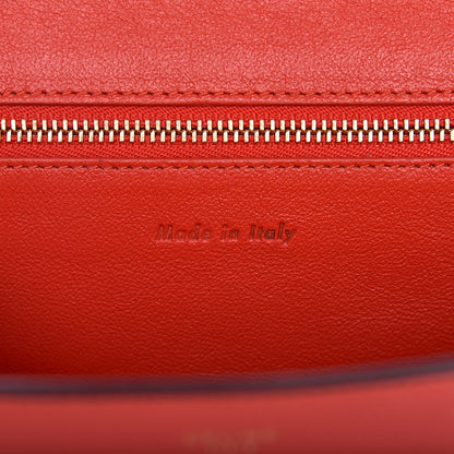 Celine Baby Grained Calfskin Medium Symmetrical Bag Vermillion 7 of 8