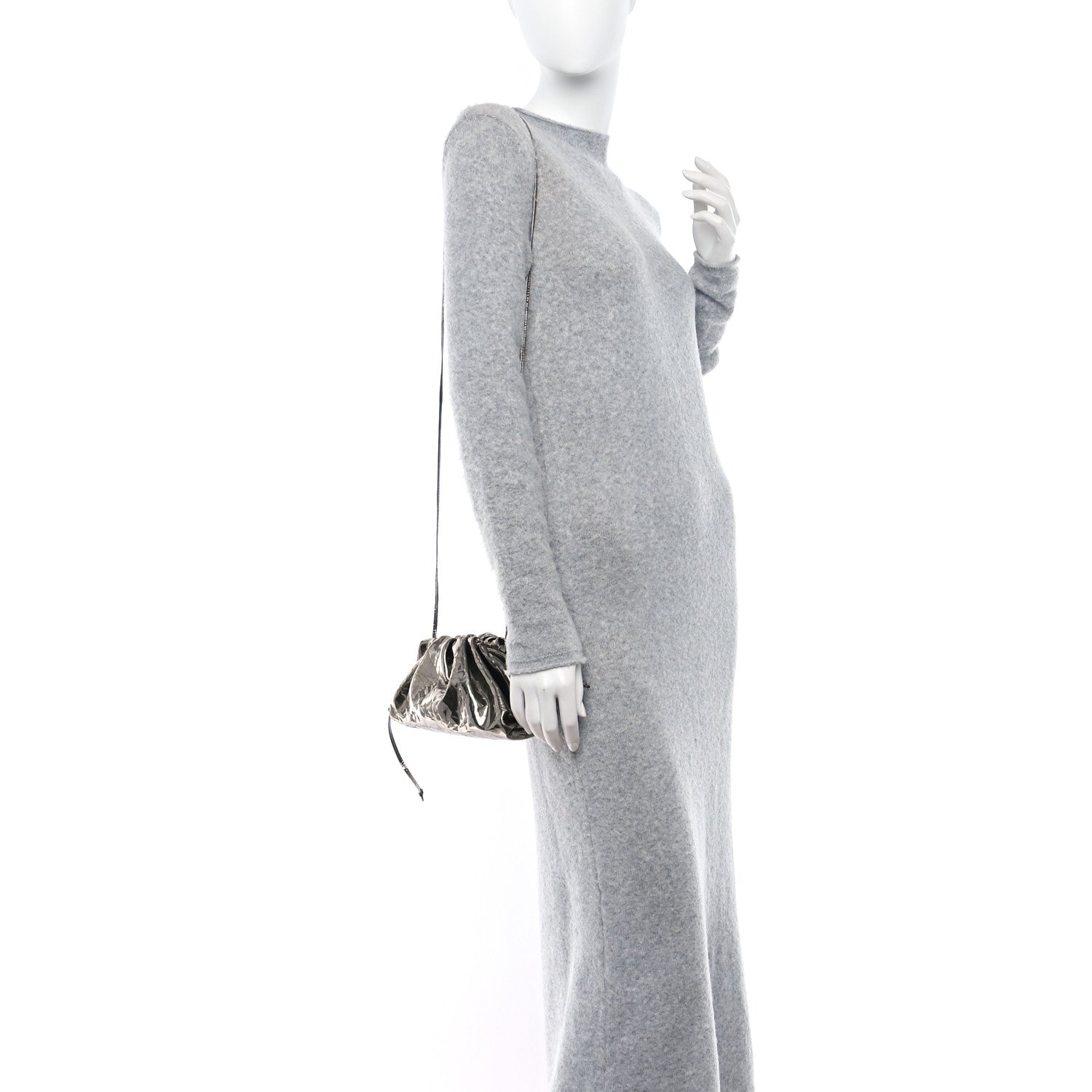 Bottega Veneta Metallic Crushed Calfskin The Mini Pouch Anchor 2 of 8