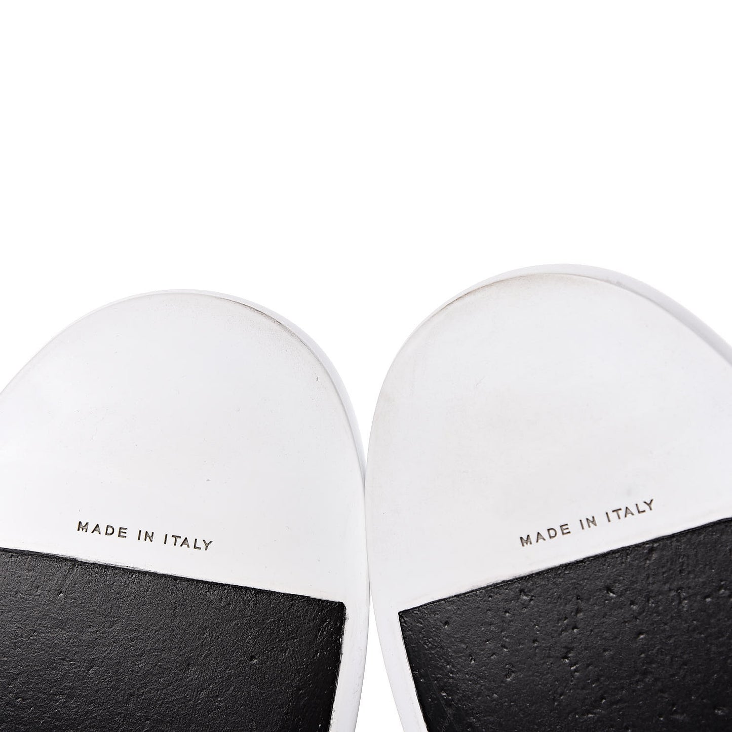 Calfskin Slip On Sneakers 45 White Black