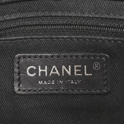 Chanel Calfskin Wild Stitch Small Shopping Tote Black 6 of 10
