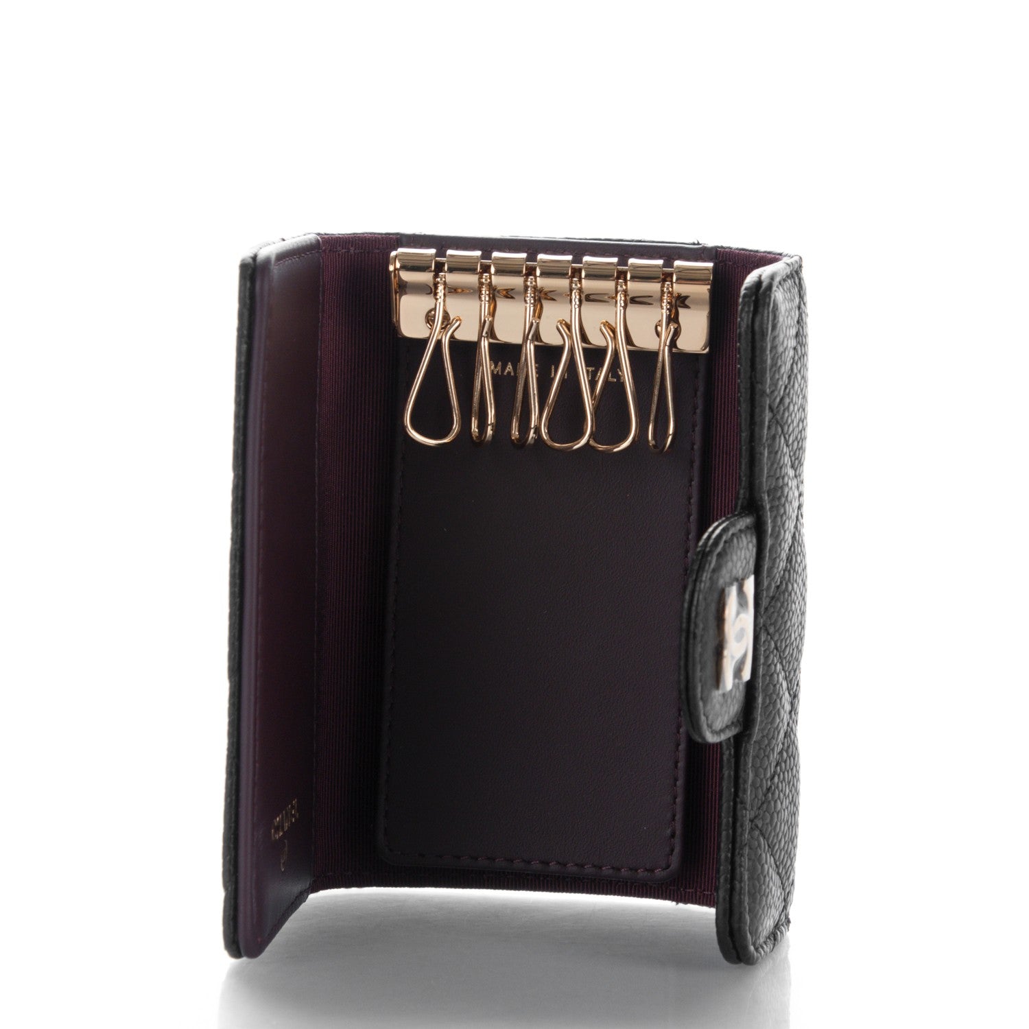 Chanel Caviar Quilted 6 Key Holder Black 5 of 8
