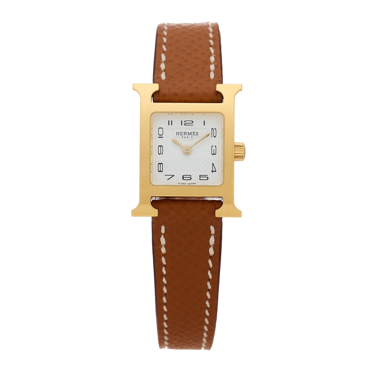 Stainless Steel Epsom 17.2mm Heure H Hour Quartz Watch Gold
