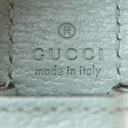 Gucci Textured Calfskin Enamel Single Porte Rouges Keychain Water Green 4 of 9