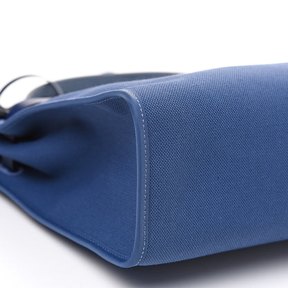 Hermes Vache Hunter Toile Militaire Herbag Zip 31 PM Bleu Brighton Bleu Saphir 8 of 10