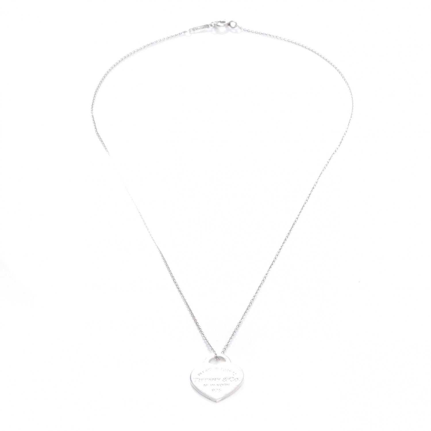 Tiffany Sterling Silver Small Return to Tiffany Heart Pendant Necklace 5 of 6