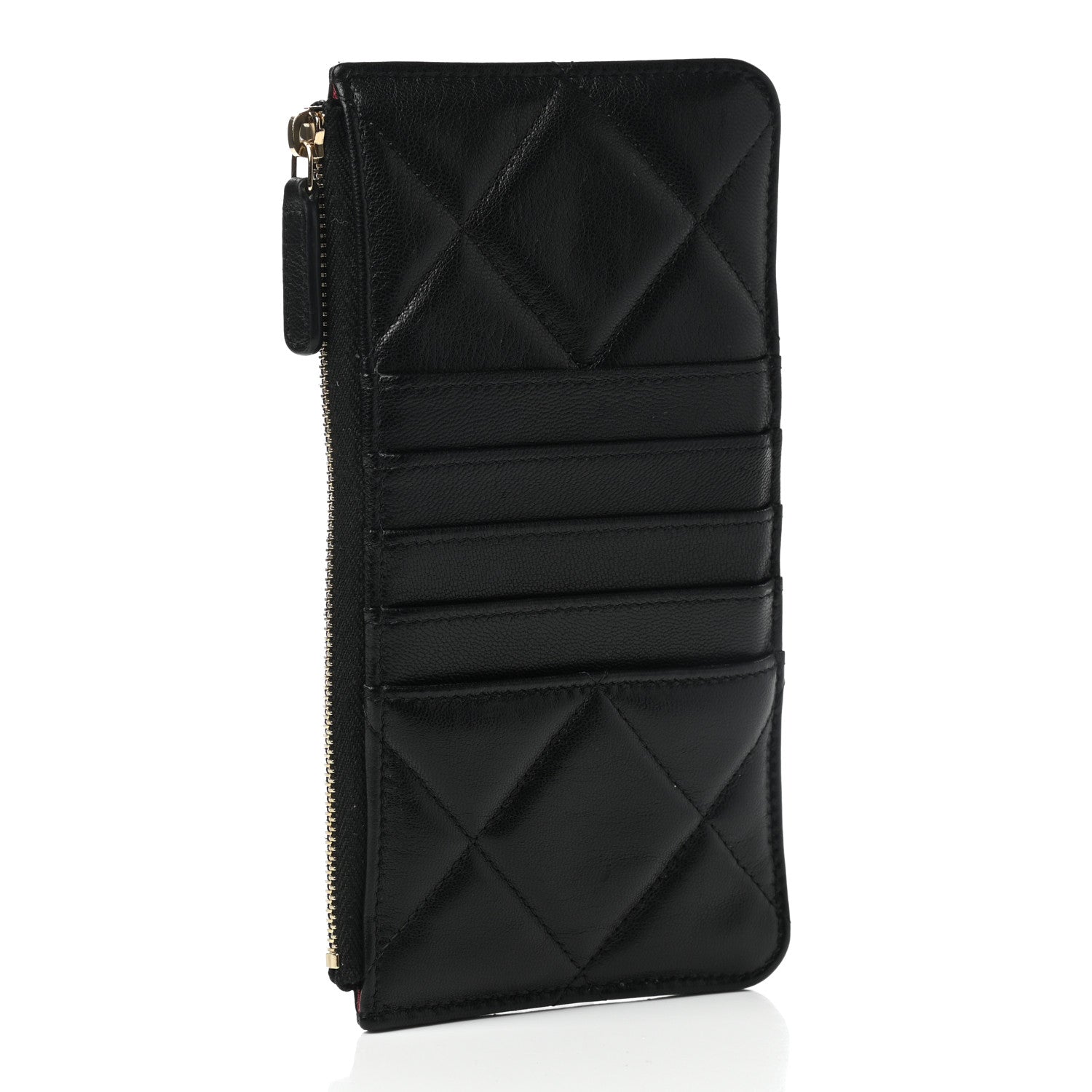 Chanel Lambskin Quilted Chanel 19 Phone and Card Holder Black 3 of 7