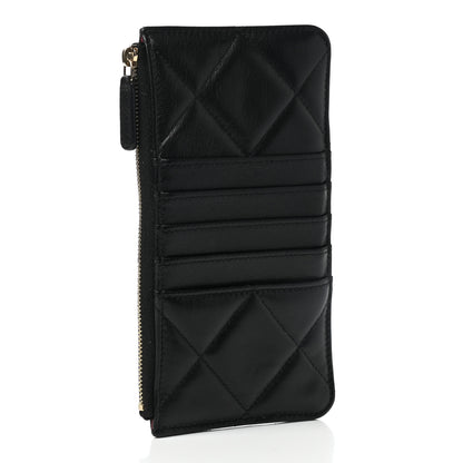 Chanel Lambskin Quilted Chanel 19 Phone and Card Holder Black 3 of 7