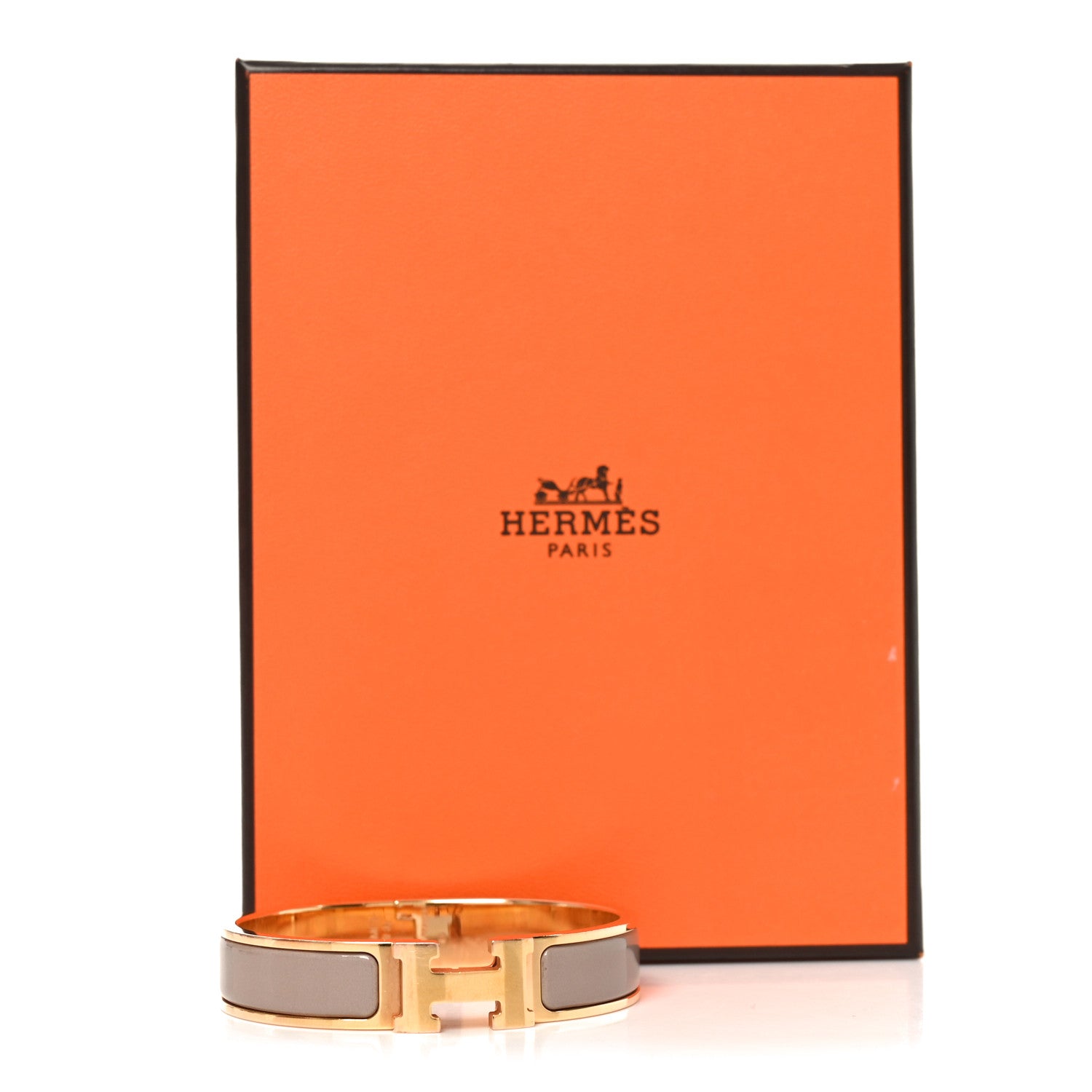 Hermes Enamel Narrow Clic Clac H Bracelet PM Marron Glace 5 of 5