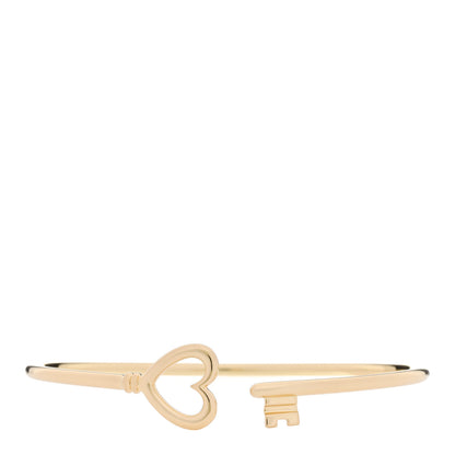 Tiffany 18K Yellow Gold Wire Heart Key Bracelet 1 of 4