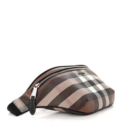Burberry E-canvas Check Cason Bum Bag Dark Birch Brown 4 of 9