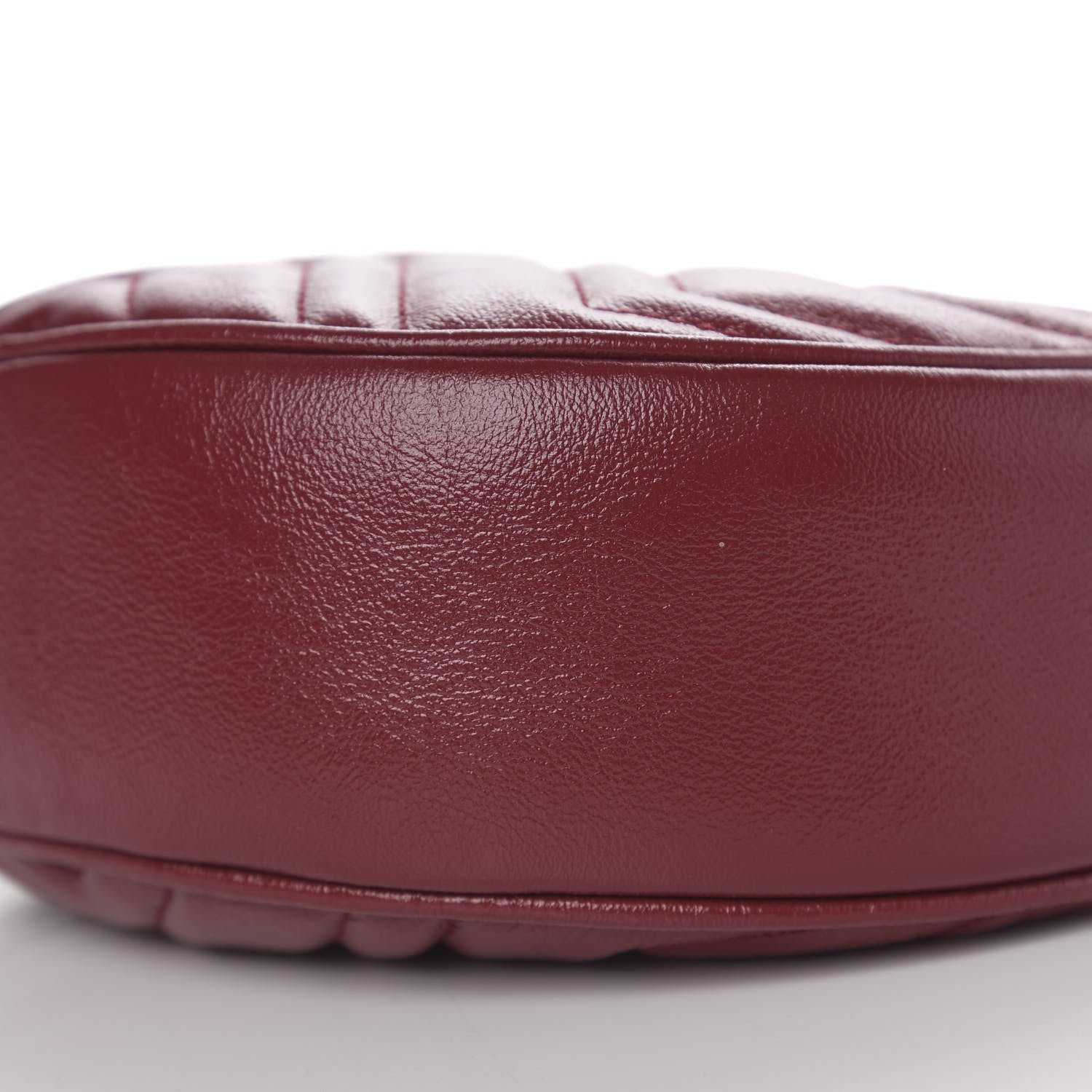Gucci Glazed Calfskin Matelasse Heart Mini GG Marmont Round Shoulder Bag Romantic Cerise 8 of 9