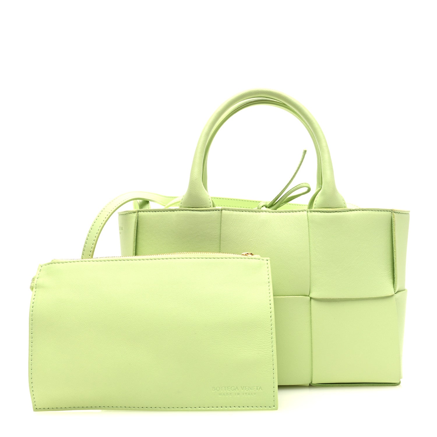 Bottega Veneta Nappa Maxi Intrecciato Mini Arco Tote Fresh Mint 3 of 10