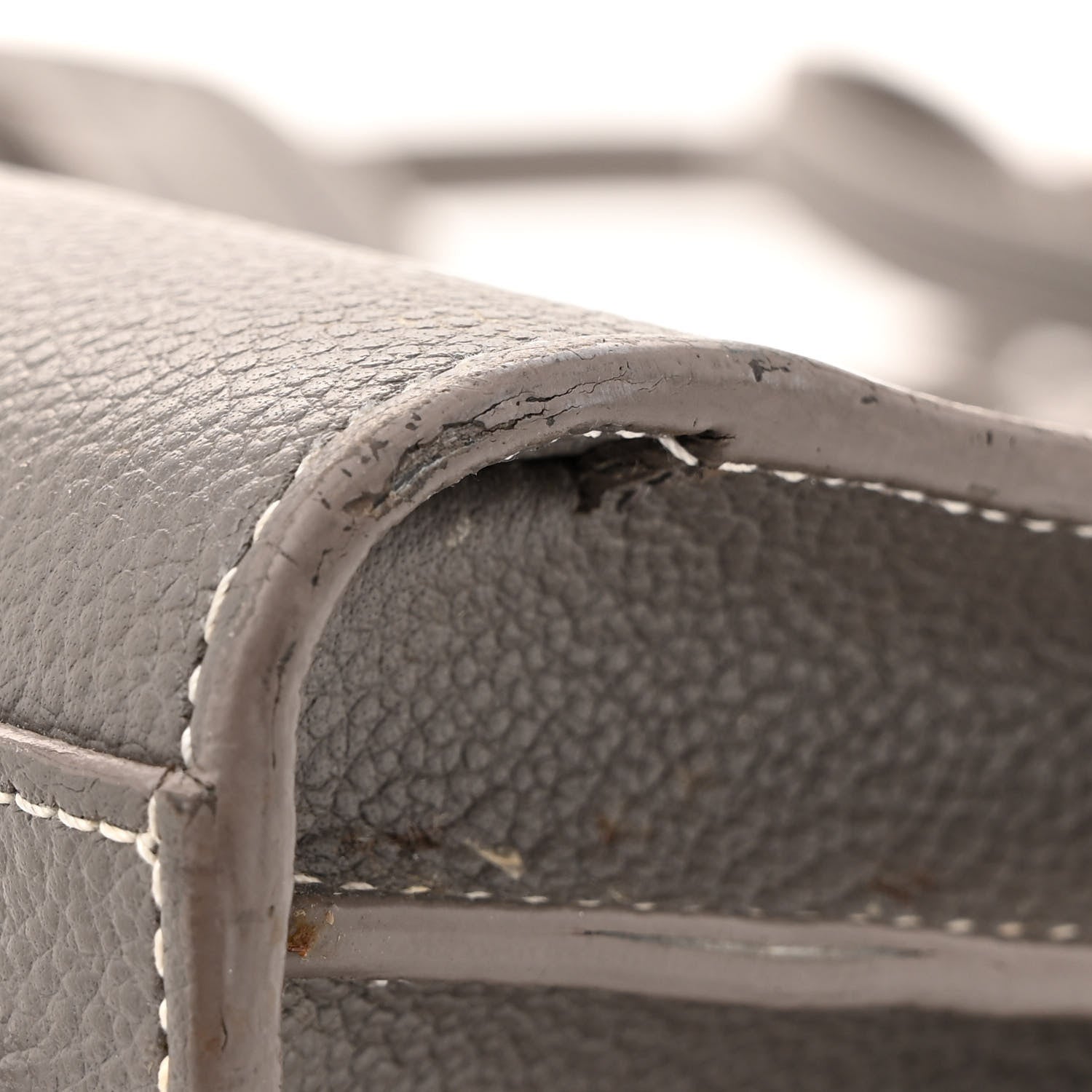 Saint Laurent Grained Calfskin Topstich Baby Sac De Jour Grey 17 of 20