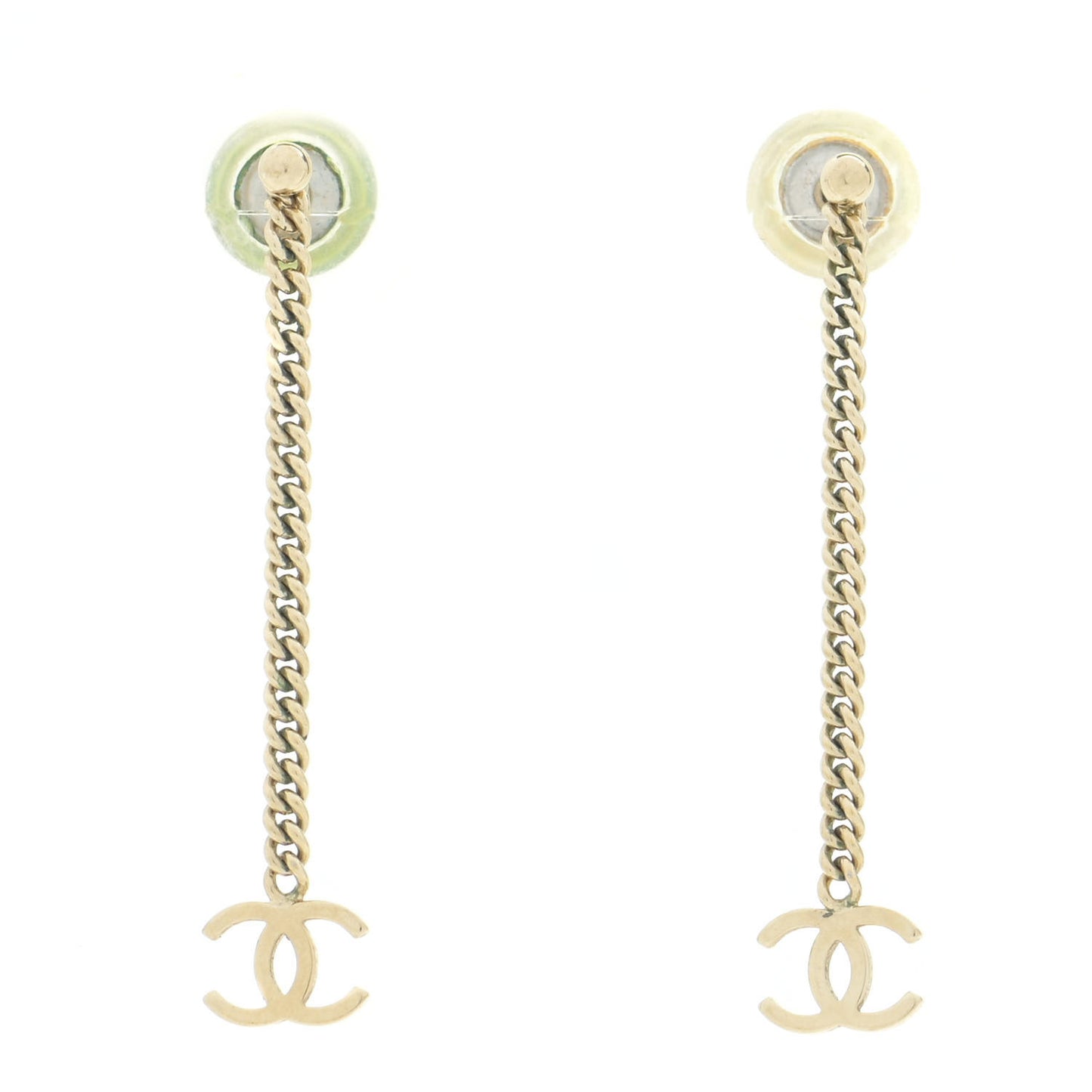 CC Long Drop Earrings Gold