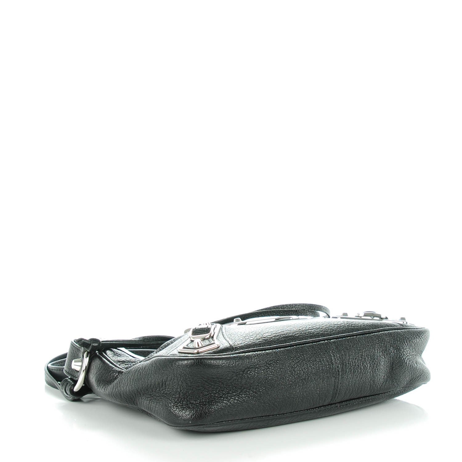 Balenciaga Chevre Silver Metallic Edge Hardware Hip Black 4 of 7